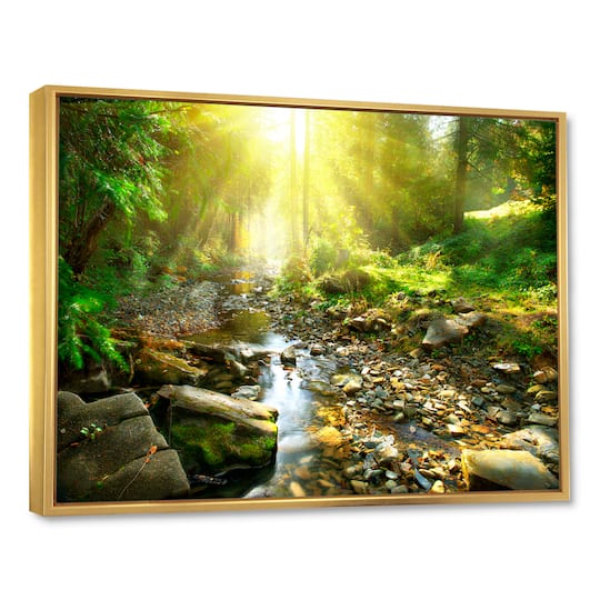 Designart - Mountain Stream in Forest